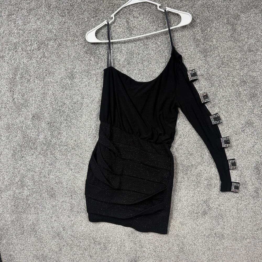 Vtg Deb Bodycon Dress M Dark Coquette Whimsigoth Baddie Clubwear Cyber Party Y2K
